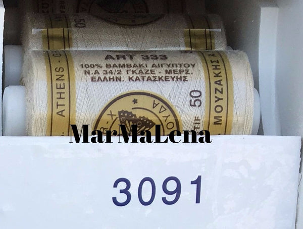 Βαμβακερή κλωστή (914 μέτρα)  - όλα τα μπεζ