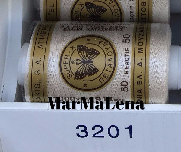 Βαμβακερή κλωστή (914 μέτρα)  - όλα τα μπεζ