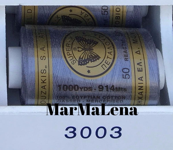 Βαμβακερή κλωστή (914 μέτρα)  - όλα τα μπλε