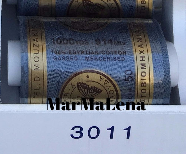 Βαμβακερή κλωστή (914 μέτρα)  - όλα τα μπλε