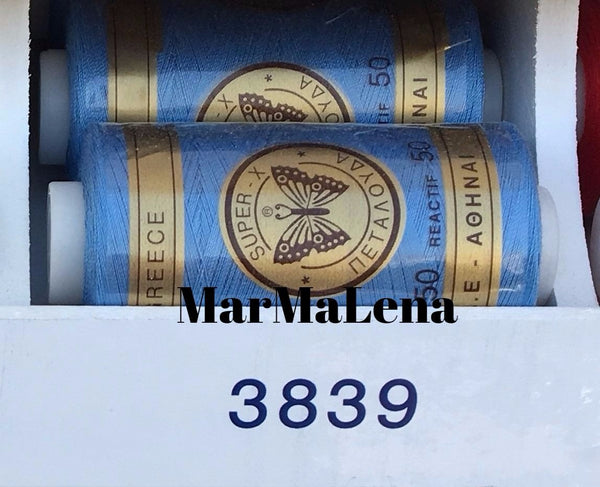 Βαμβακερή κλωστή (914 μέτρα)  - όλα τα μπλε