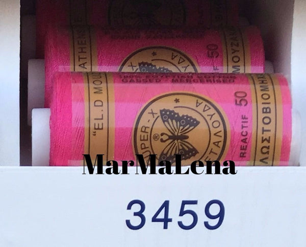 Βαμβακερή κλωστή (914 μέτρα)  - όλα τα κόκκινα τα ροζ και τα πορτοκαλιά