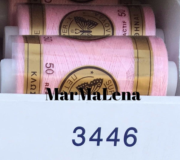 Βαμβακερή κλωστή (914 μέτρα)  - όλα τα κόκκινα τα ροζ και τα πορτοκαλιά