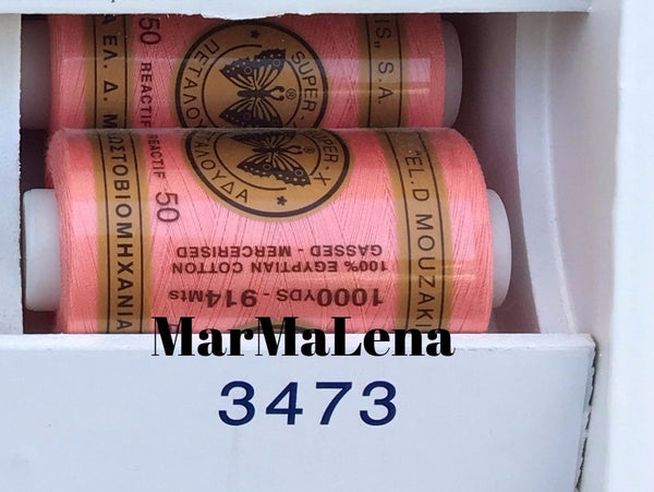 Βαμβακερή κλωστή (914 μέτρα)  - όλα τα κόκκινα τα ροζ και τα πορτοκαλιά